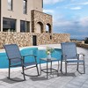 Celebalcony 3 Piece Outdoor Furniture Rocking Patio Set Navy Blue - 2 of 4