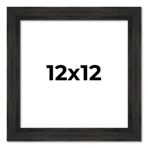 PosterPalooza | 12x12 Wide Barnwood Picture Frame, UV Acrylic, 6 Finishes - Grey, Brown, White, and Black - 1 of 4
