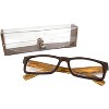 2 Pairs of Global Vision Eyewear Wood Bifocal Reading Glasses with +3.0 Bifocal Clear, Clear Lenses - 3 of 4