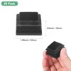 Unique Bargains Square Chair Leg Bar Stool Plastic Hole Plug Tubing End Caps Black - 3 of 4