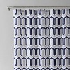 LunaLulinlk Navy Geometric Polyester Shower Curtain - 3 of 4