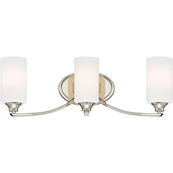 Minka Lavery Modern Wall Light Polished Nickel Hardwired 24 1/4" 3-Light Fixture Etched Opal Glass for Bathroom Vanity Living Room