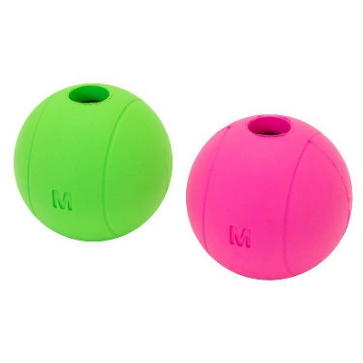 pink rubber balls