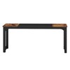 Resenkos Computer Desk, Office Desk, Study Desk,Modern Computer Desk, Industrial Style Desk Computer Workstation,Brown & Black - 3 of 3