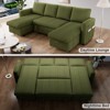 Vipbear 81" Sleeper Sofa Bed with Pull Out Bed, L Shaped Couch Sectional Sleeper Sofa - 3 of 4