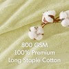 100% Cotton Solid Color Heavyweight Bath Towel Set, Anti-Microbial Certified Highly Absorbent Plushy Bath Towel - 4 of 4