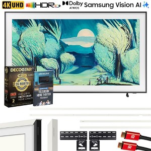 Samsung 65" The Frame QLED 4K AI Smart TV (2025) w/ White Bezel + Protection Bundle - 1 of 4