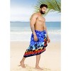 LA LEELA Men's Sarong Bath Hawaiian Pareo Wrap One Size Navy Beach - 3 of 4