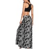 Women's Stylish Spandex Flare Maxi Skirt - Comfy Fold-Over Design Long Skirt for Effortless Style #5 - 4 of 4