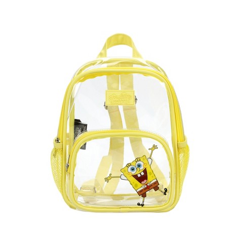 SpongeBob SquarePants Open Arms Clear 10" Adult Mini Backpack