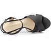 Allegra K Women's Buckle Closure Platform Chunky Heels Slingback Sandals - 4 of 4