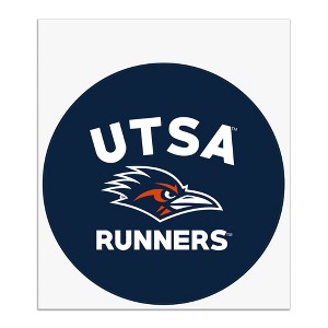 The University of Texas at San Antonio Roadrunners Logo Automotive Car Window Locker Circle Bumper Sticker - 1 of 4