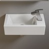 ALFI ABC116 White 20Inch Small Rectangular Wall Mounted Ceramic Sink with Faucet Hole - 4 of 4