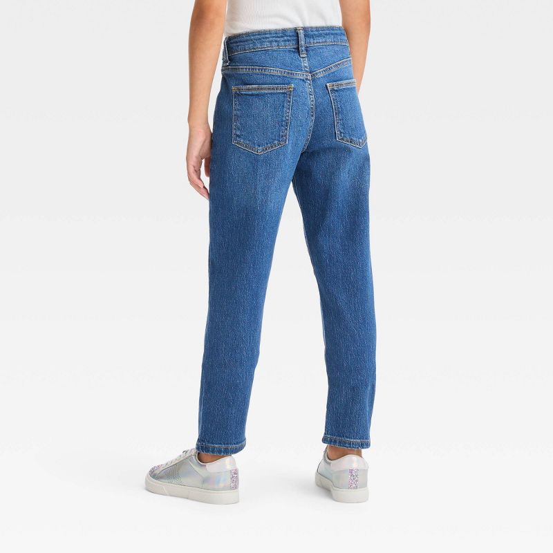Girls' High-Rise Tapered Cropped Jeans - art class™, 3 of 5