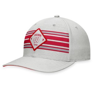 NCAA Wisconsin Badgers Structured Chambray Cotton Hat - Gray - 1 of 4
