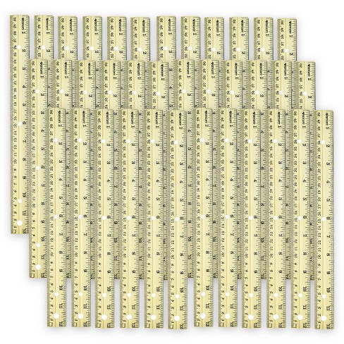 Westcott Wood Ruler Measuring Metric and 1/16 Scale - School Ruler, 12 