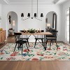 Vintage Floral Washable Rug - Non-Slip Low Pile Soft Area Carpet for Living Room, Bedroom, Kitchen - 2 of 4