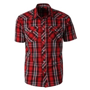 Gioberti Men's Western Cowboy Short Sleeve Shirt with Snap Buttons - 1 of 2