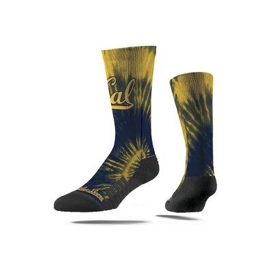 NCAA Cal Golden Bears Tie-Dye Adult Crew Socks - M/L