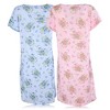 JEFFRICO Womens 2 Pack Nightgowns Short Sleeve Sleepwear Soft Pajama Dress Nightshirts - 4 of 4