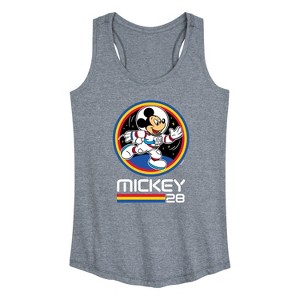 Women's - Disney - Mickey 28 Space Badge Graphic Racerback Tank - 1 of 4