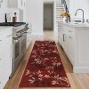 Washable Floral Runner Rug – Non-Slip, Easy-Clean, Soft Low-Pile Floor Mat for Hallway, Laundry & Kitchen - 3 of 4