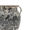 Mottled Enamel Urn Bud Vase Antique Gray Metal by Foreside Home & Garden - 3 of 4