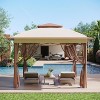 10x10Pop Up Instant Gazebo Tent for Backyard, Pop Up Gazebo With Mosquito Netting, Outdoor Canopy Gazebos Waterproof With Portable Carrying Bag - 2 of 4