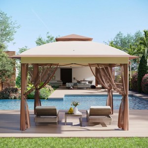 Outdoor Canopy Tent with Mosquito Netting, 11FT  Outdoor Gazebo with Portable Carrying Bag - 1 of 4