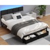 Furnulem Full Size Bed Frame with Headboard,Upholstered Bed Full with LED Light - 4 of 4