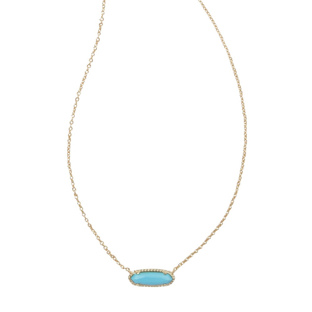 Photos - Pendant / Choker Necklace KENDRA SCOTT Eva Magnesite 14K Gold Over Brass Pendant Necklace - Turquois 