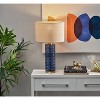 Glass Delilah Table Lamp Antique Brass/Blue - Adesso: Coastal Nightstand Lighting, UL Listed, 23" Tall - 2 of 4
