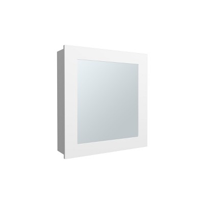GlasFlength Decorative Wall Mirrors Wall Art Bathroom Decor Cabinet Wall Mount Vanity Medicine with Mirror for Bathroom, White, 5.7"*18.6"*20.5"
