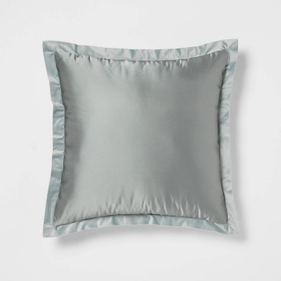 Luscious Grey Platinum Silk Velvet Decorative Throw Pillow