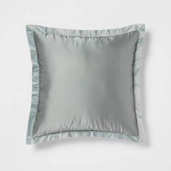 24"x24" Luxe Euro Sateen with Velvet Trim Decorative Pillow - Threshold™
