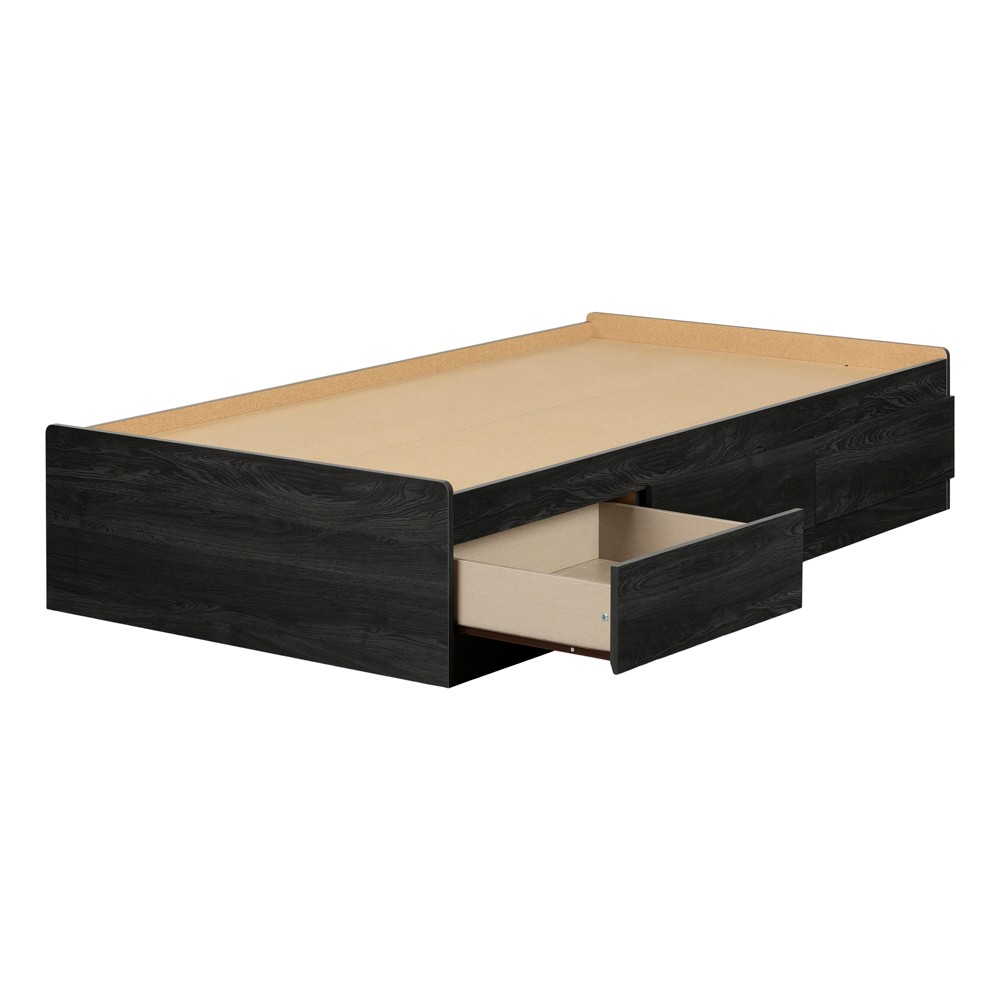 Photos - Bed Step One Essential Mates Kids'  with 3 Drawers Gray - South Shore