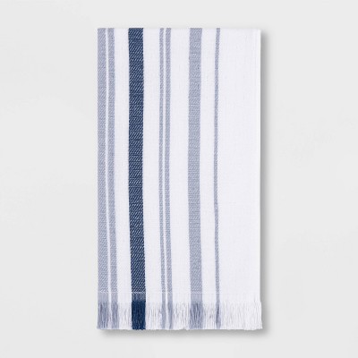 Crew Striped Flat Woven Hand Towel Blue - Threshold™