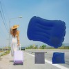 Unique Bargains Inflatable Travel Pillow Press to Inflate for Airplane Train Office - 2 of 4