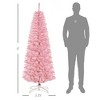 6' Artificial Christmas Tree Douglas Fir Pencil Christmas Tree with 618 Realistic Branch Tips - 3 of 4