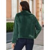 Seta T Women's Fashion Long Sleeve Faux Fur Fluffy Notch Lapel Cropped Jacket - 4 of 4