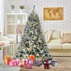 HOMCOM 6 FT Pre-Lit Snow-Flocked Artificial Christmas Tree with Realistic Branches, 250 Warm White LED Lights and 928 Tips - 2 of 4