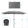 Sonkuki 11x7Ft Double-Sided Patio Umbrella with Large Canopy Outdoor Table Umbrella for Garden, deck and pool - 3 of 4