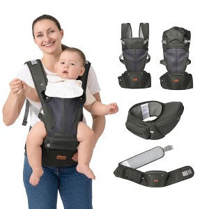 BabbleRoo Grow Carrier – 6-in-1 Baby Carrier with Hip Seat, Ergonomic & Adjustable Toddler Carrier, Newborn to Toddler, with Lumbar Support & Sunshade - 1 of 4