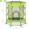 DSVIMOY 55" Kids Trampoline Bouncing Jumping Mat, Recreational Trampoline with Enclosure Net, Green, 55"*55"*63.4" - 3 of 4