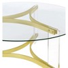 Coaster,Janessa Round Glass Top Acrylic Leg Coffee Table - 2 of 4