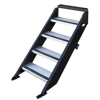 Photo 1 of MORryde STP-4-30-03H Step Above Adjustable Inch High 4 Step Portable RV Camper Motorhome Solid Entry Stair for 32 to 34 Inch Wide Doorways