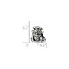 Black Bow Jewelry Sterling Silver Dog with a Bone Bead Charm - 3 of 4