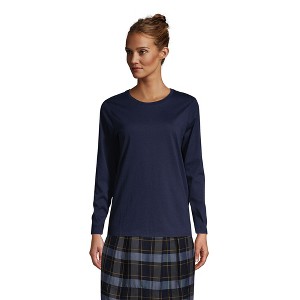 Lands' End School Uniform Women's Long Sleeve Essential T-shirt - 1 of 4