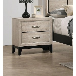 NicBex Two-Drawer Nightstand Bedside Table with Solid Legs End Table with Metal Handles for Living Room, Bedroom - 1 of 4