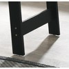 Vynxaria 19" Black End Table with Faux Marble Top Finish, 19"H - 4 of 4